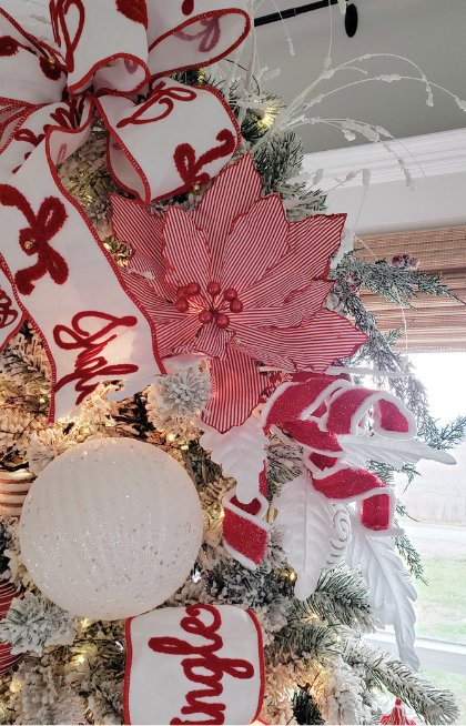 White Leaf Stem - Christmas Tree, Wreath, Garland, Centerpieces