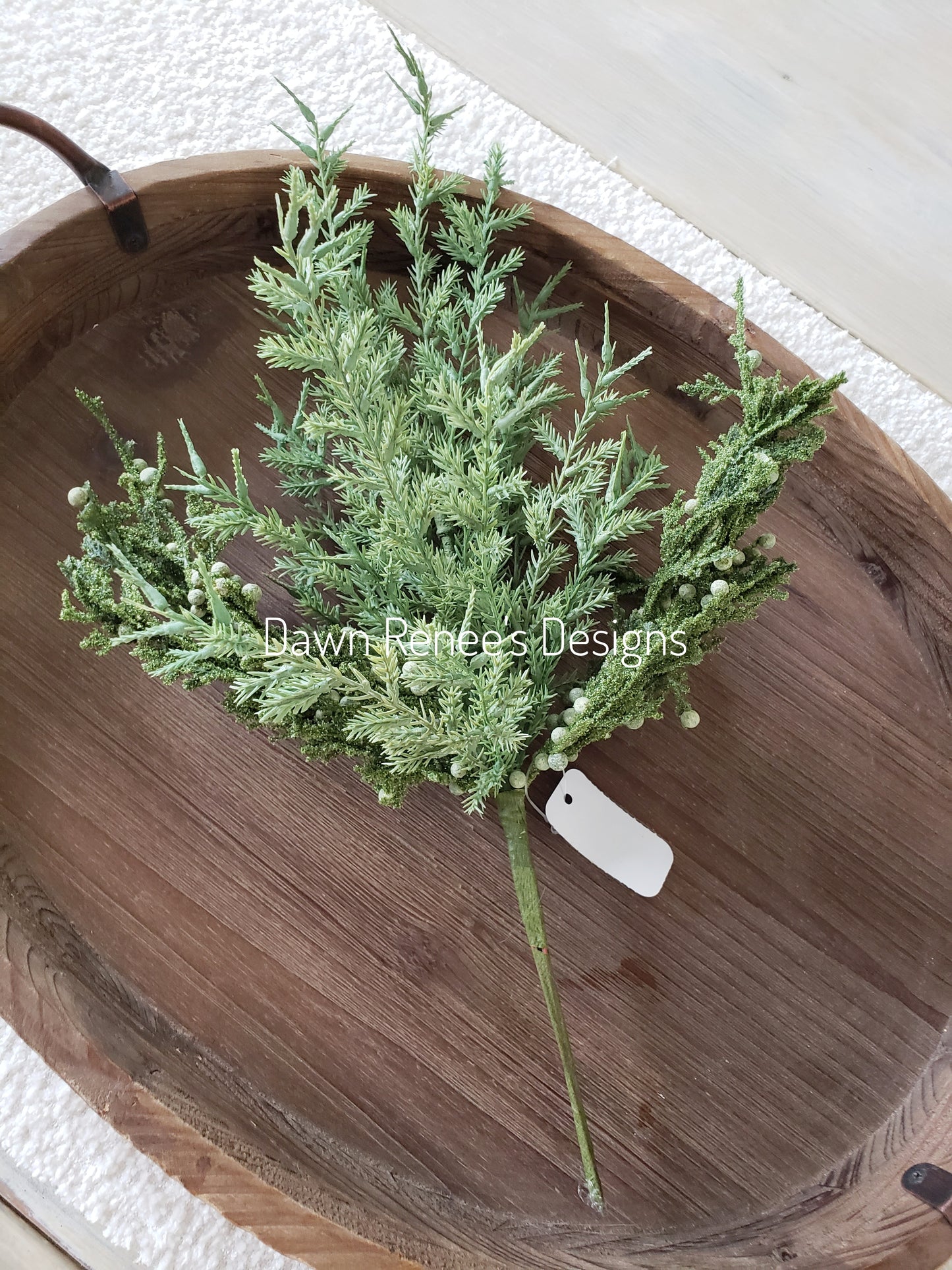 Faux Juniper Bush Pick Spray