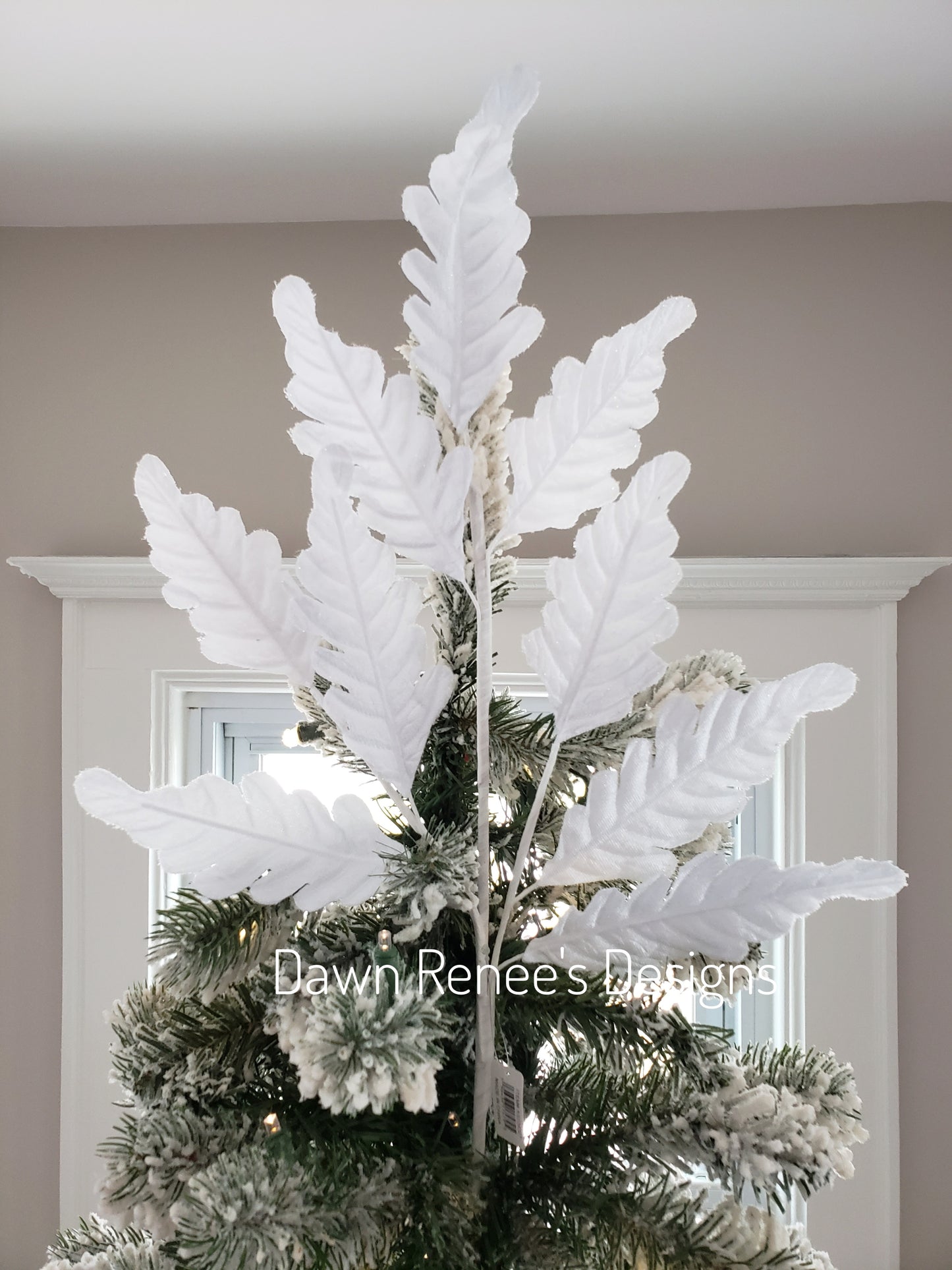 White Leaf Stem - Christmas Tree, Wreath, Garland, Centerpieces
