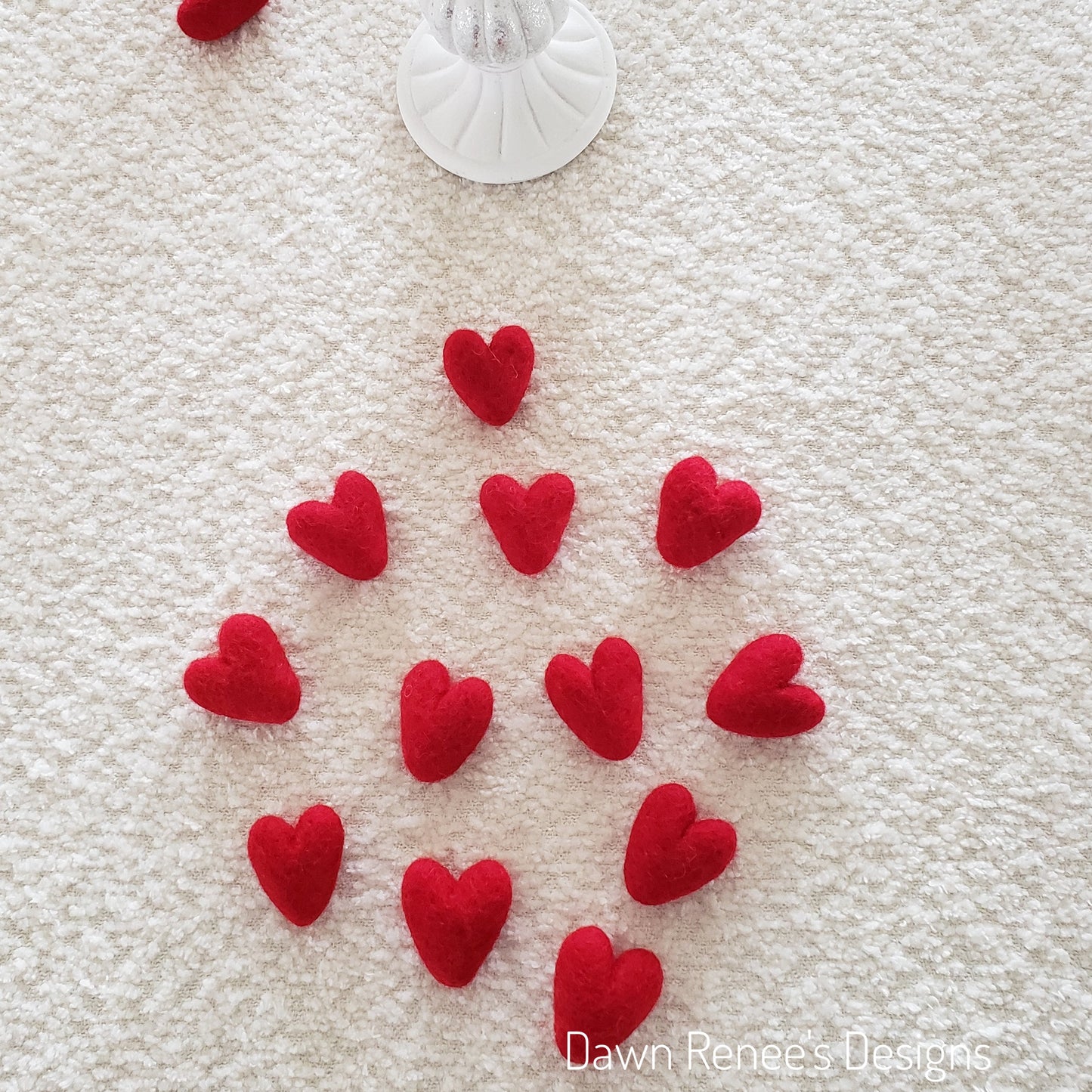 Red Heart Felt Confetti Shapes