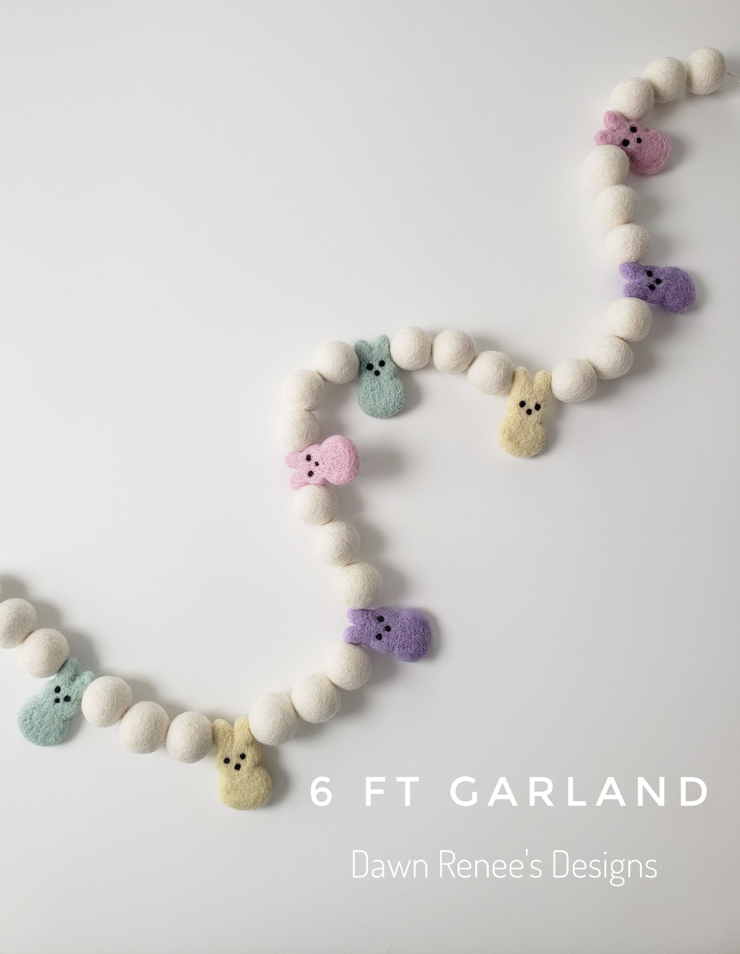 Easter Peeps Felt Garland - Pastel Peeps