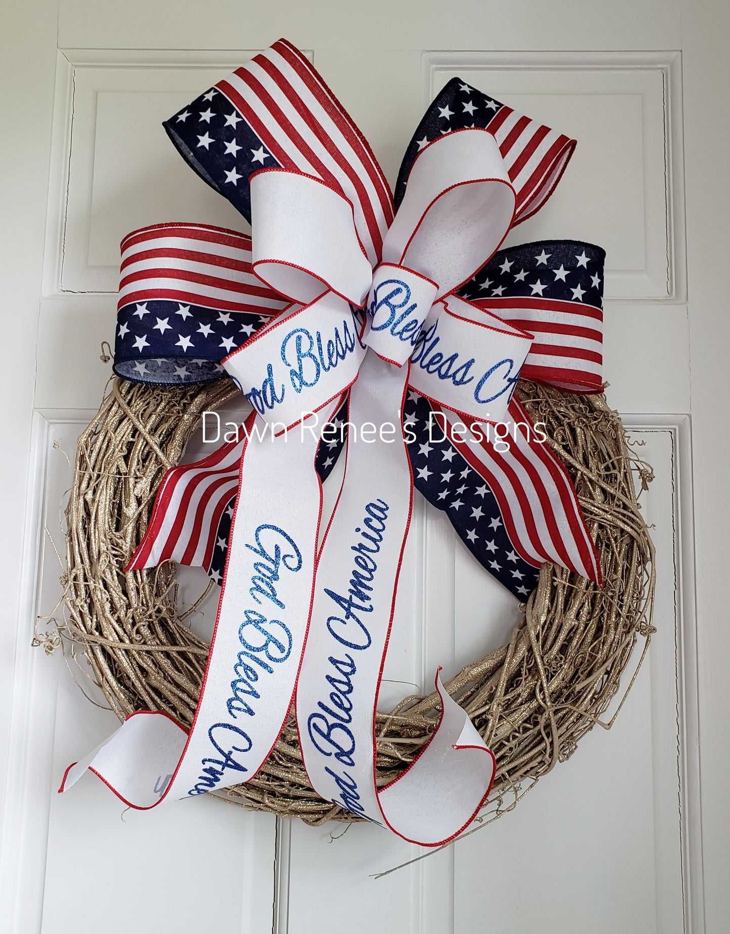 Patriotic Bow for Wreath or Lantern