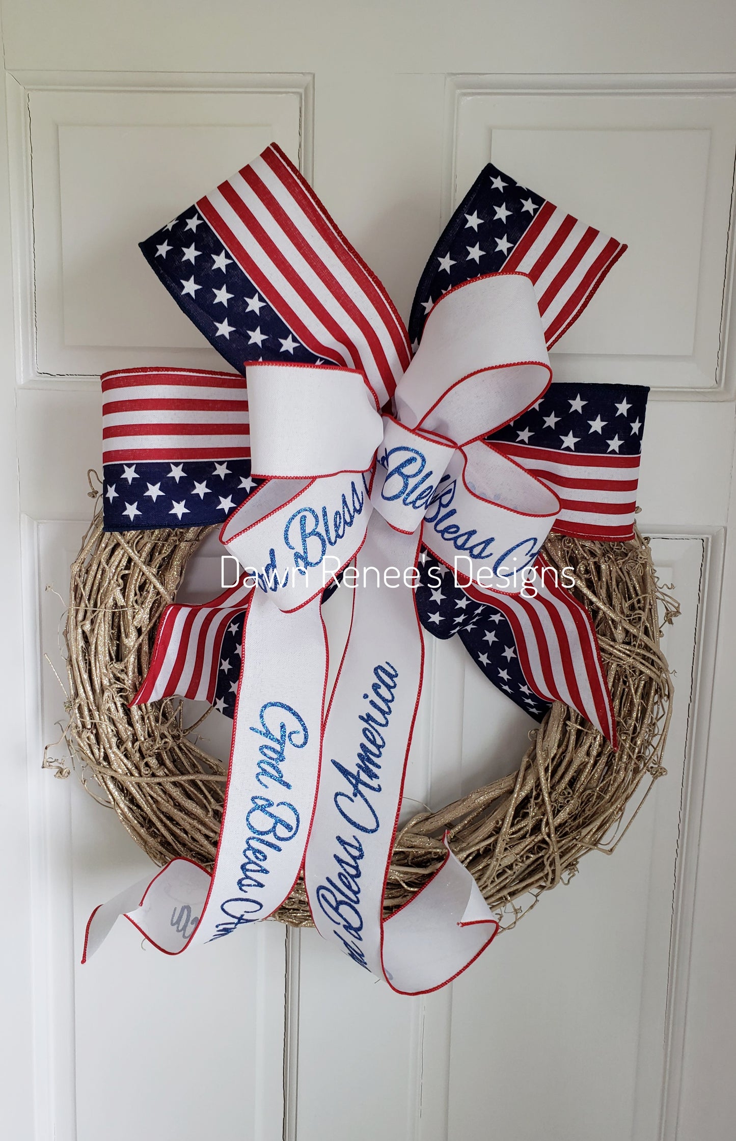 Patriotic Bow for Wreath or Lantern