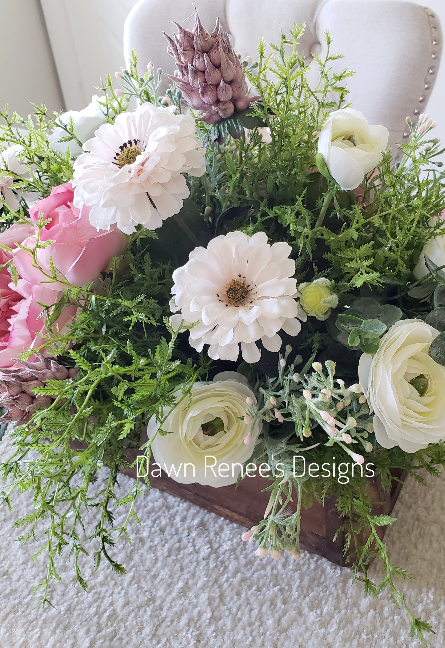 Pink and White Floral Arrangement