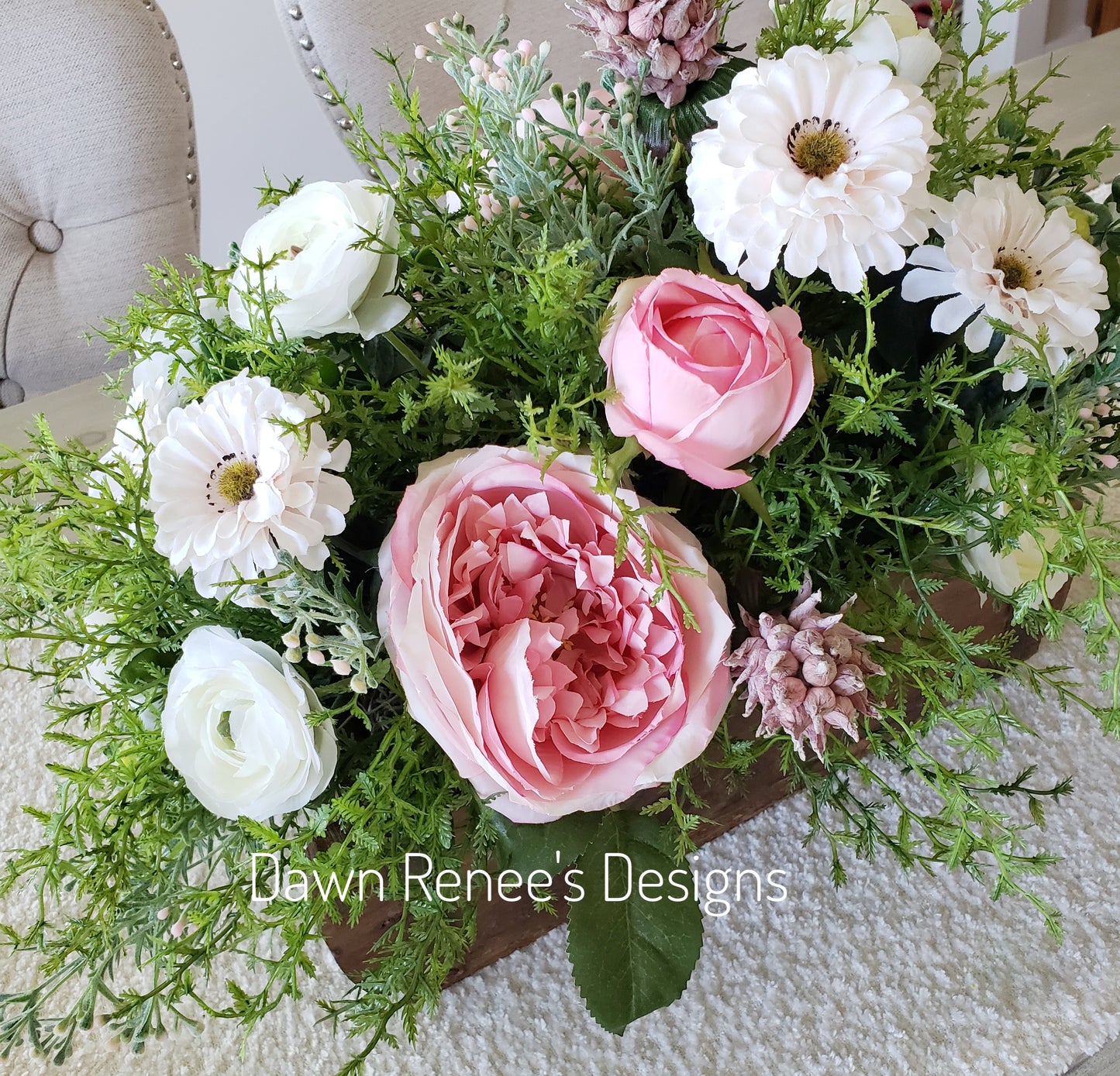 Pink and White Floral Arrangement