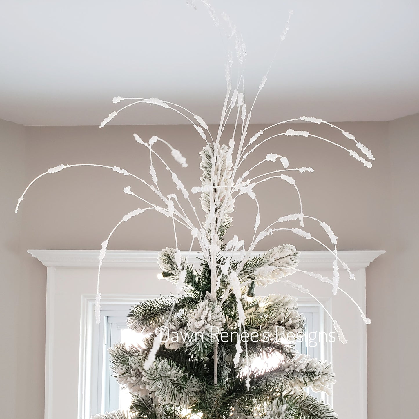 Whimsical White Christmas Spray