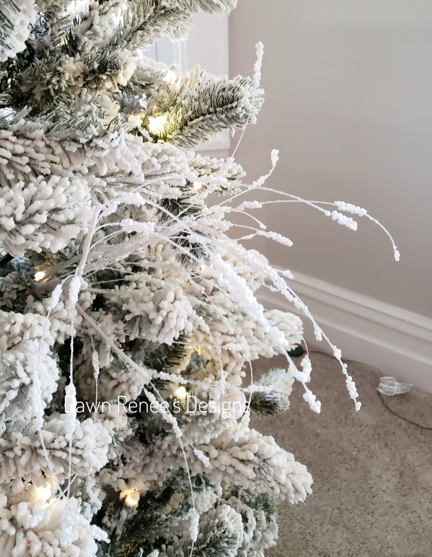 Whimsical White Christmas Spray